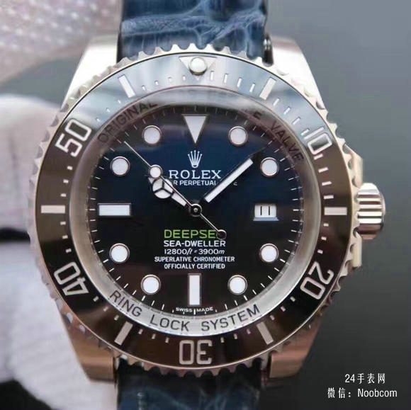 顶级精仿劳力士渐变蓝黑鬼王v7终极版SEA潜航者116660顶级鳄鱼皮款手表