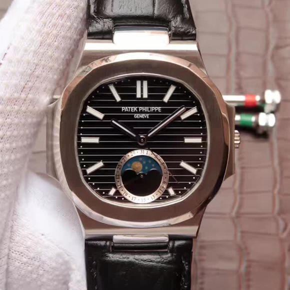 精仿百达翡丽运动系列鹦鹉螺月相腕表男士机械手表