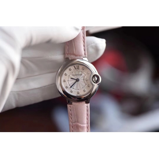 v6厂卡地亚蓝气球系列女士进口石英机芯手表 皮带手表