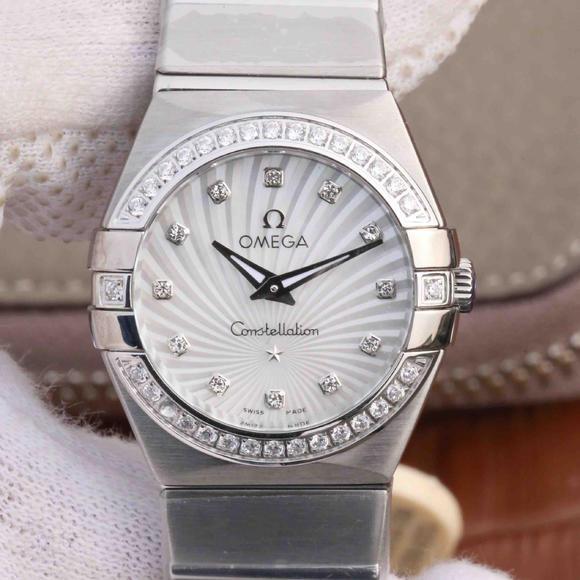 V6欧米茄星座系列27毫米石英腕表 ，每个零件都是原装开模，女士腕表