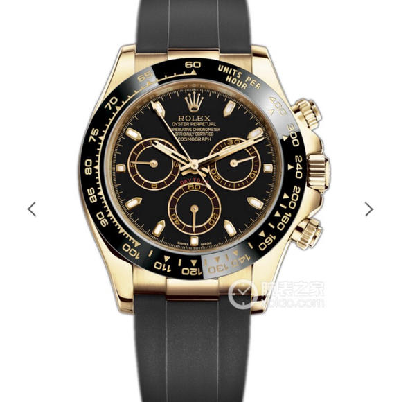 JH劳力士Rolex超级宇宙计时迪通m116518ln-0035V6升级版本，橡胶表带，自动机械机芯，男士腕表