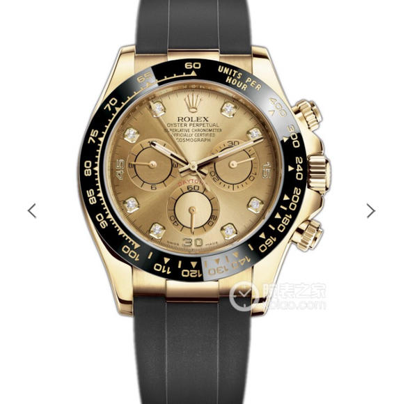 JH劳力士Rolex超级宇宙计时迪通m116518ln-0036V6升级版本，橡胶表带，自动机械机芯，男士腕表