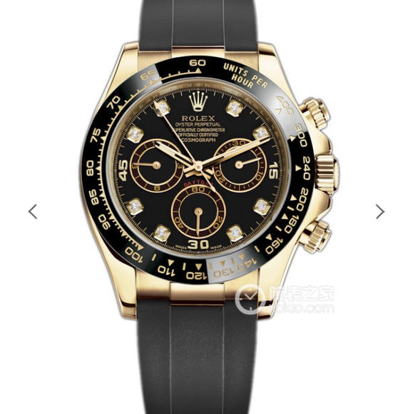 JH劳力士Rolex超级宇宙计时迪通m116518ln-0038V6升级版本，橡胶表带，自动机械机芯，男士腕表