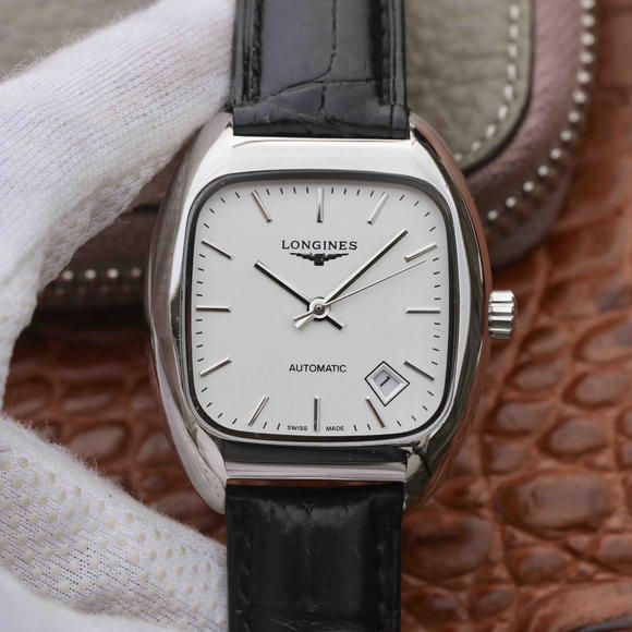 浪琴复古系列1969枕形腕表，意大利小牛皮，搭载进口西铁城零返修机芯，男士腕表