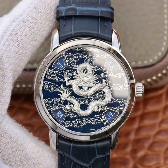 VE厂江诗丹顿艺术大师系列86073/000P-B154中国生肖龙机械腕表 皮表带 男士腕表
