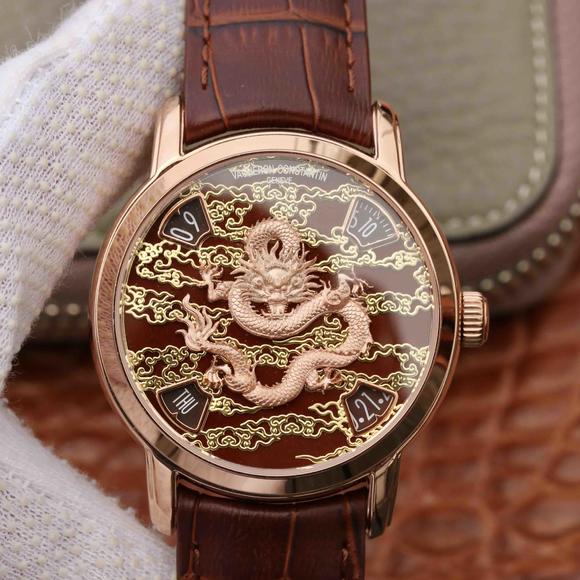 VE厂江诗丹顿艺术大师系列86073/000P-B154中国生肖龙机械腕表 皮表带 男士腕表