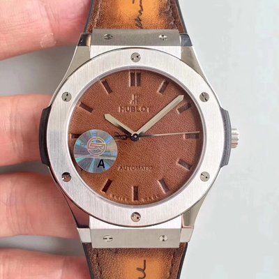 台湾厂宇舶经典融合系列银壳胶带男士机械手表