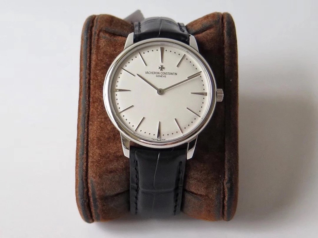 KZ厂江诗丹顿传承系列81180超薄白面皮带男士机械手表