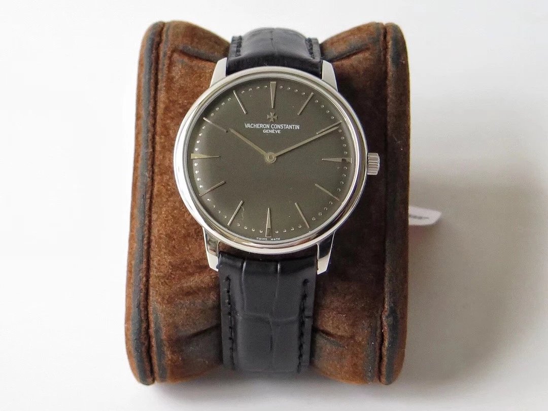 KZ厂江诗丹顿传承系列81180超薄黑面皮带男士机械手表