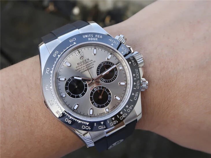 AR厂V2版劳力士迪通拿904钢陶瓷圈灰盘胶带自动机械男手表