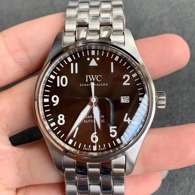 V7厂万国飞行员系列马克十八海鸥机芯版钢带男士手表