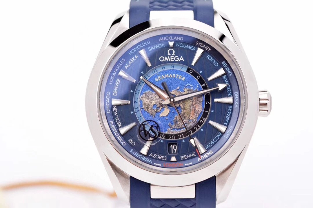 VS新品海马43MMAquaTerra世界时腕表。一款可以戴着环游世界的世界时腕表，8900改原装8938芯