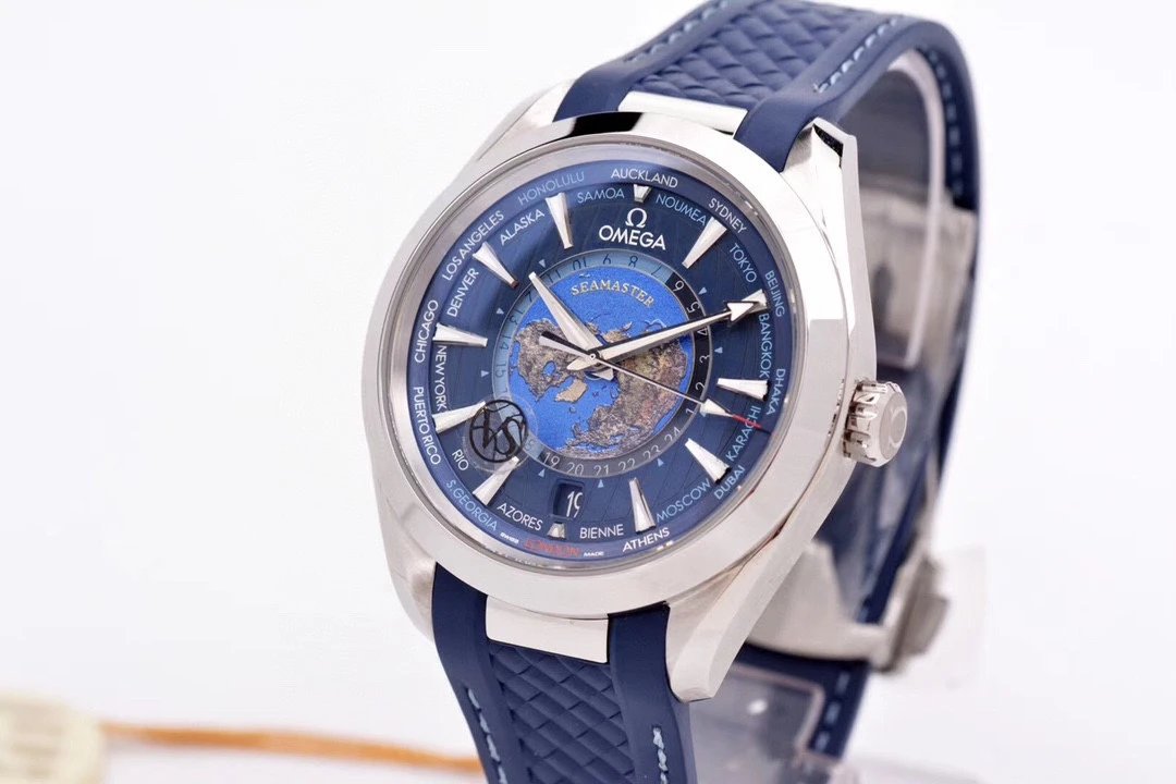 VS新品海马43MMAquaTerra世界时腕表。一款可以戴着环游世界的世界时腕表，8900改原装8938芯